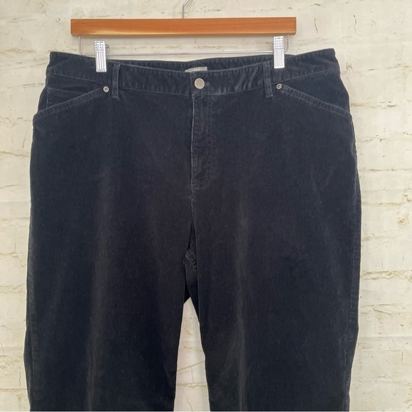 J.Jill Black Stretch High Rise Corduroy Bootcut Pants - Picture 2 of 11